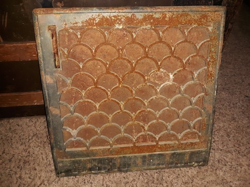 Vintage Metal Wall Grate Register Heat Adjustable Vent Cover