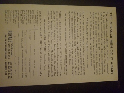 Theatre Handbill For 