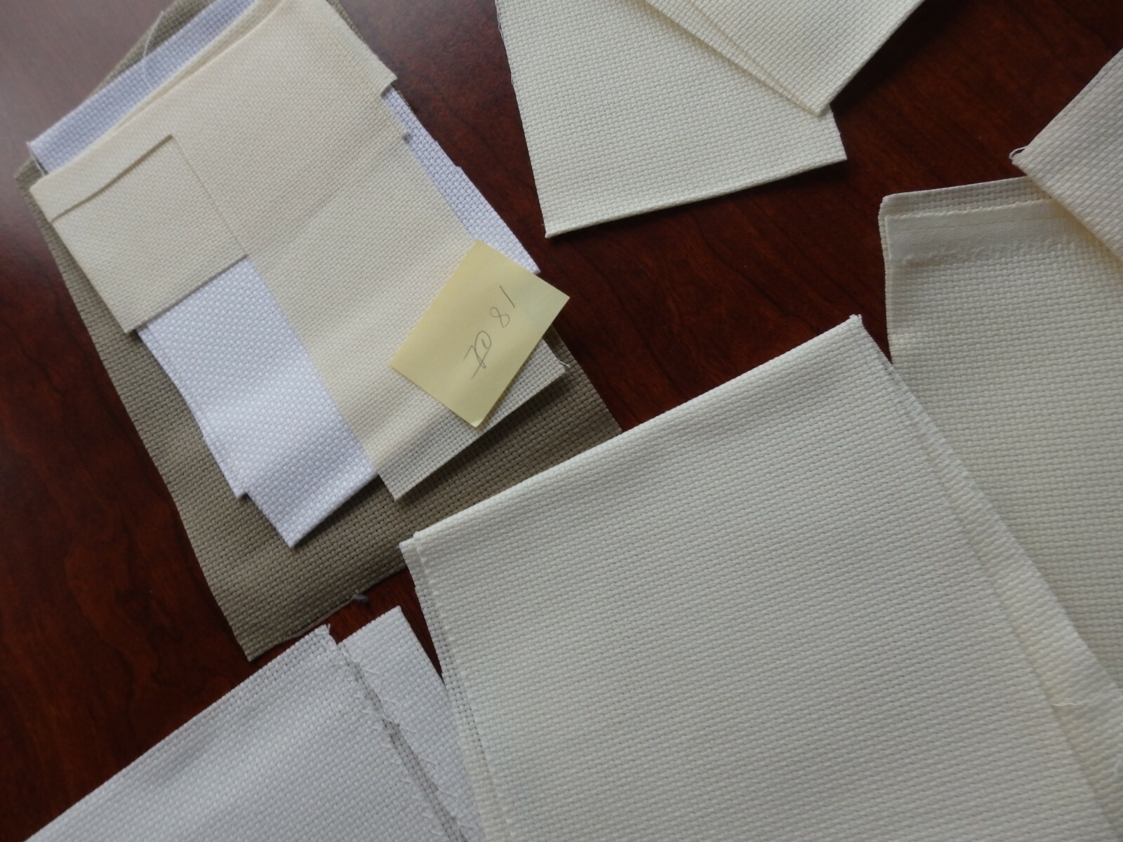 Aida Cloth Cross Stitch Fabric for Embroidery Lot 20 Pieces Various Sizes