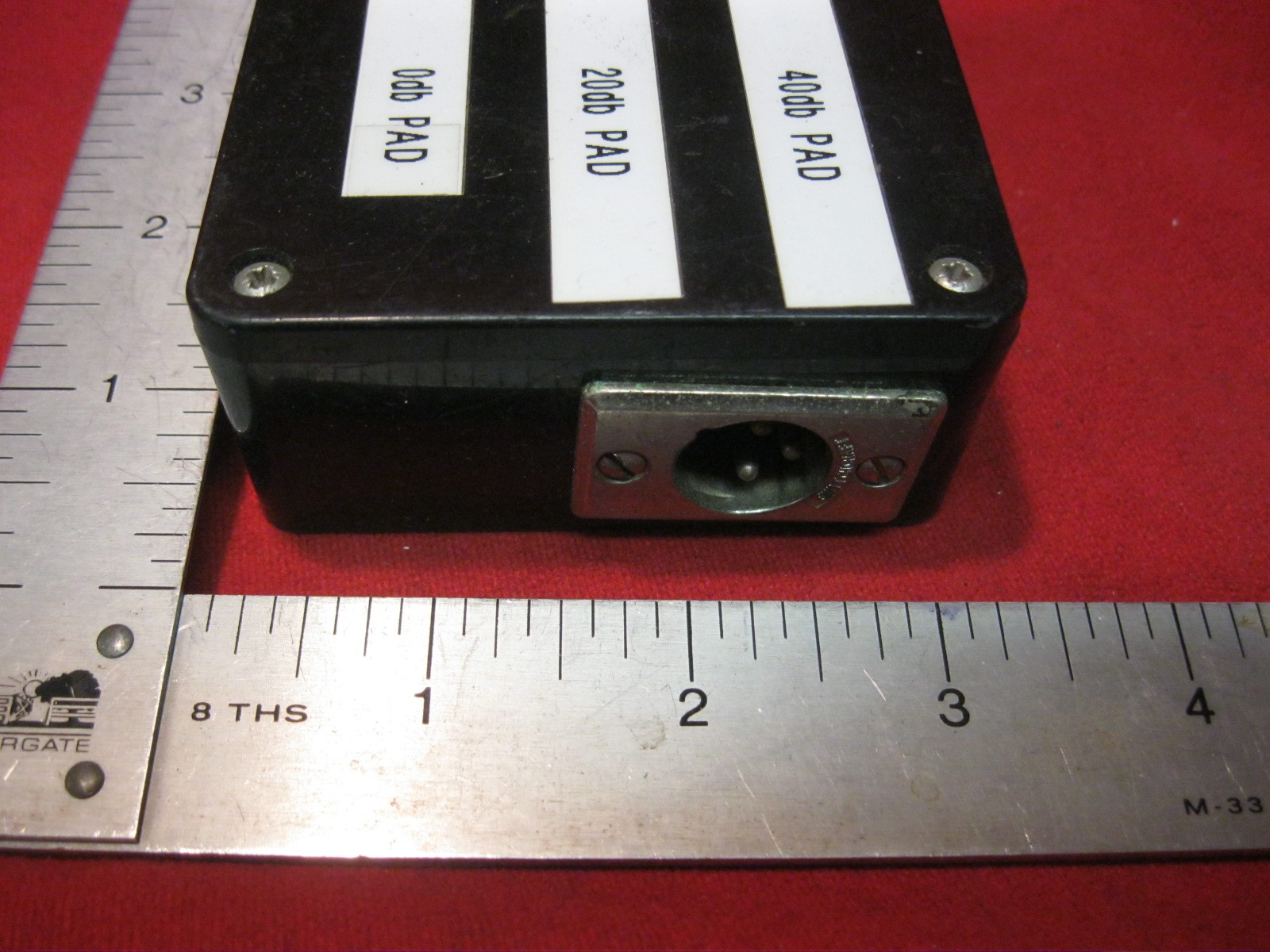 Audio interface/pad box XLR Male to 1/4