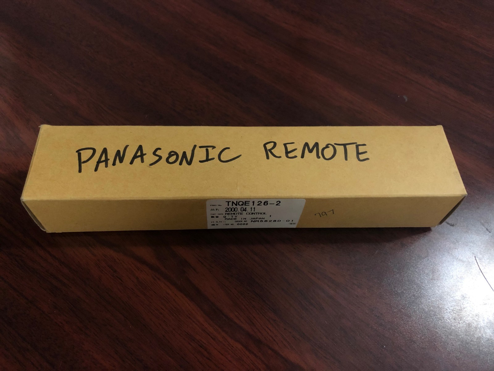 Brand New Panasonic Projector Remote Control TNQE126-2 in Original Box