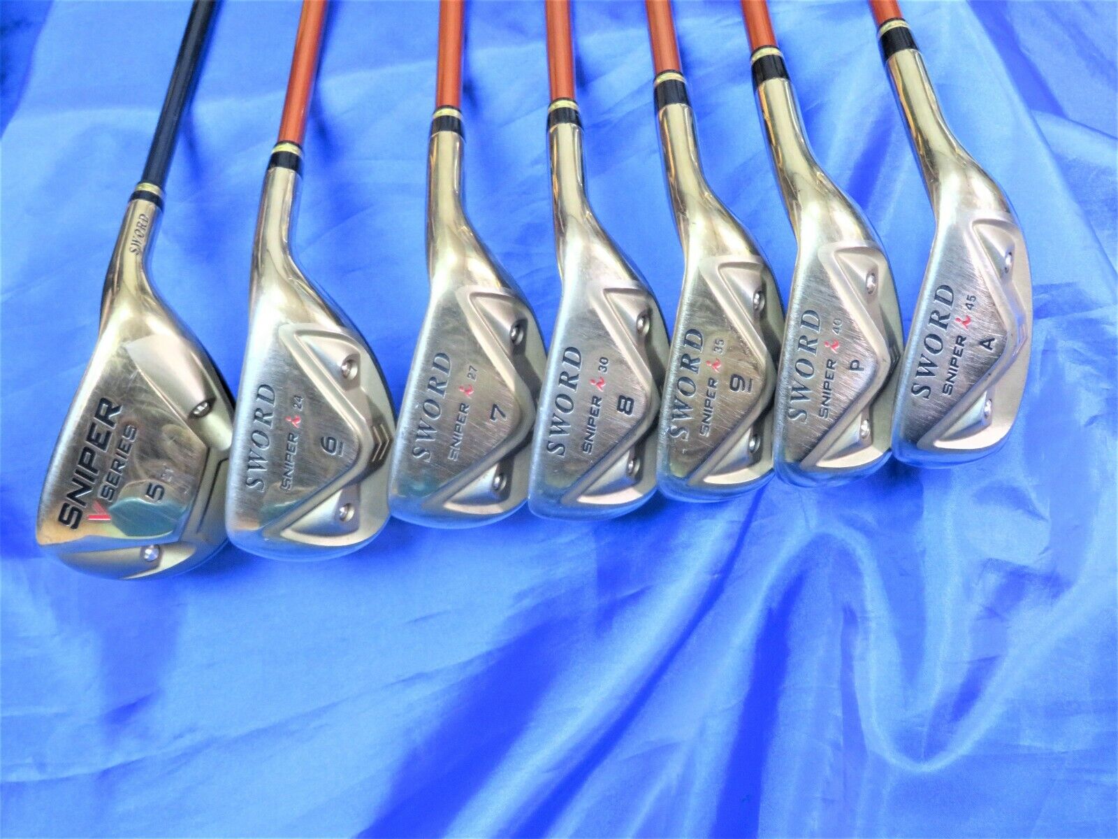 Gold KATANA Sword Sniper i 7pc R-flex HYBRID IRONS SET GOLF Gold KATANA Sword Sniper i 7pc R-flex HYBRID IRONS SET GOLF