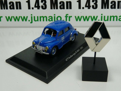 4CV12+19 lot voiture 1/43 Eligor renault 4 CV TYPE R 1063 1953 + insigne