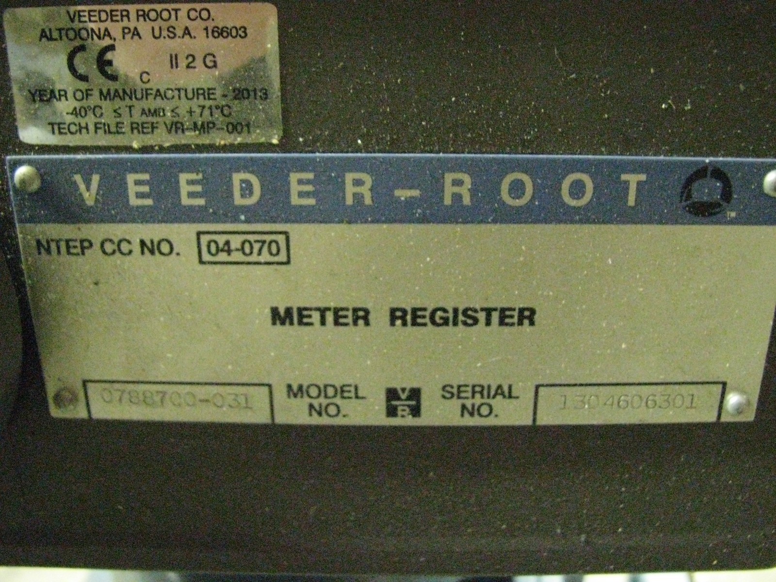 Brodie Mechanical Flow VEEDOR ROOT Meter B60 CALSS BiRotor 60400192HK