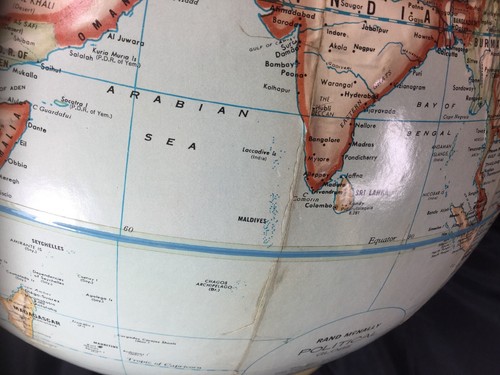 Vintage Rand McNally Political Globe 12