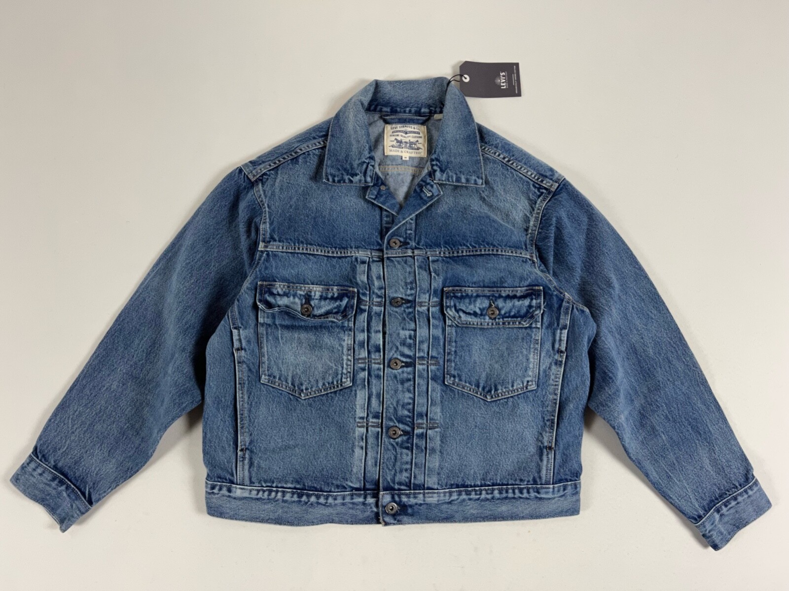 LEVIS MADE AND CRAFTED LMC OVERSIZED TYPE II TRUCKER MARLIN LEVIS MADE AND CRAFTED LMC OVERSIZED TYPE II TRUCKER MARLIN