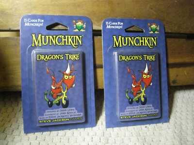 2x Munchkin STEVE JACKSON Games DRAGON'S TRIKE Expansion pack (15) Booster 4251