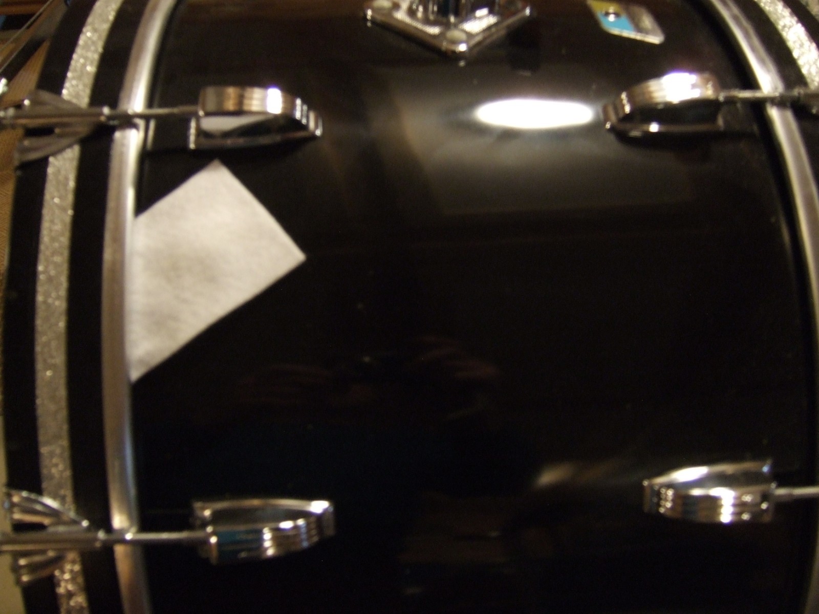 Ludwig Classic Maple late 70s Black Cortex Bass Drum, 14x24 MINT with case