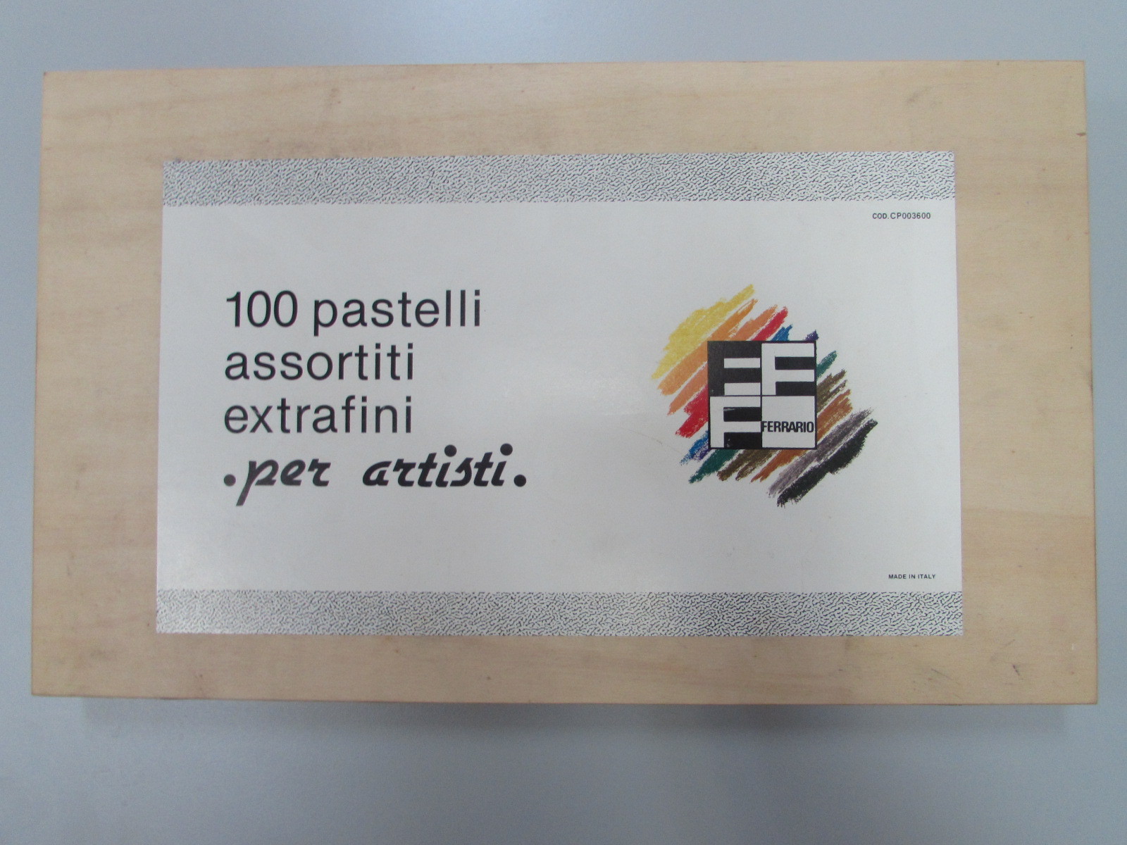 Ferrario Extrafine Soft Pastels Wooden Box Set 100pcs Full Sticks Made in Italy