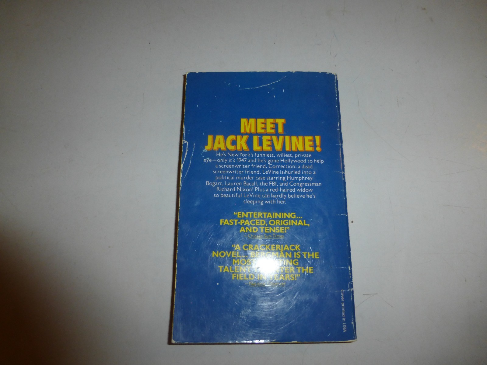 HOLLYWOOD AND LEVINE by Bergman, Rare US Ballantine Crime Pulp, PB, 300