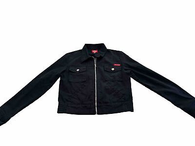 Vintage Jackets, Retro Style Jackets Dickies Jacket Vintage Unisex Long Sleeve Size Small Black Full Zip Pockets $12.99 AT vintagedancer.com