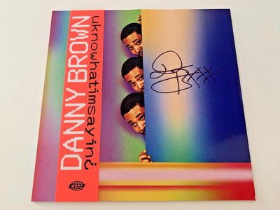 SIGNED DANNY BROWN VINYL UKNOWHATIMSAYIN? LP AUTOGRAPHED *SLICED TOP OF SLEEVE*