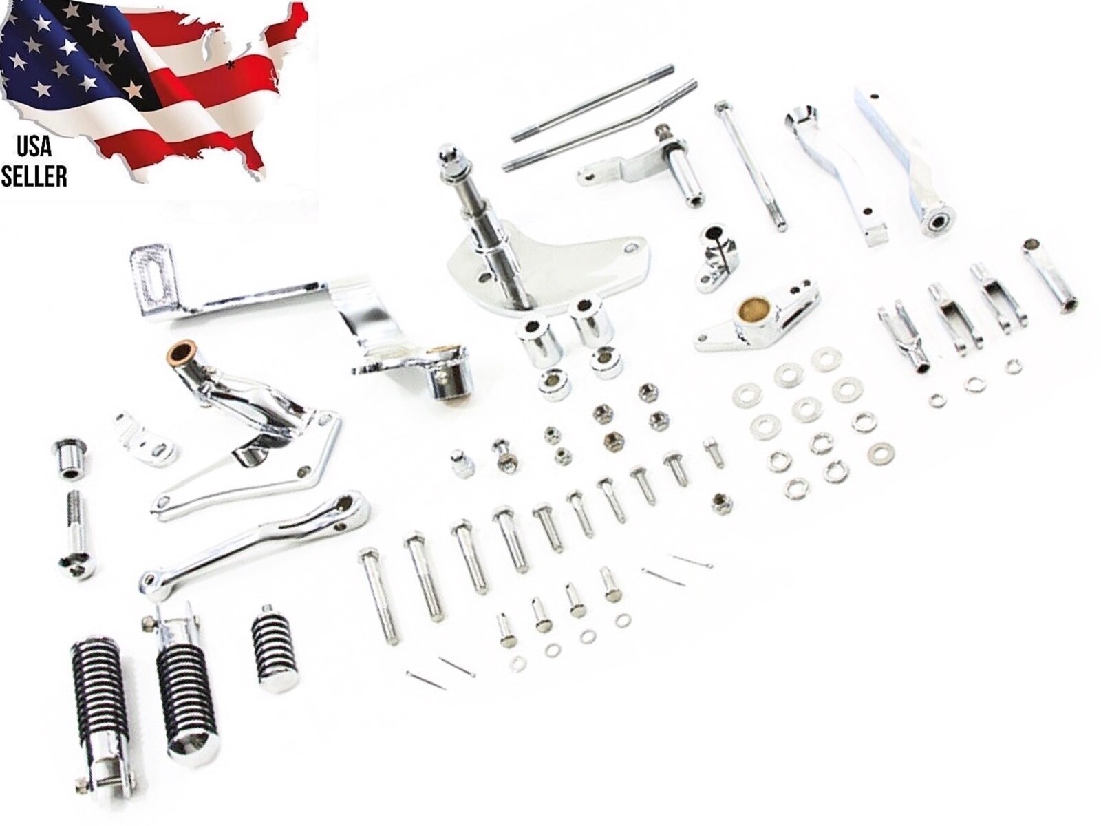 Chrome Forward Controls Harley Sportster 86-1990 883 XLH