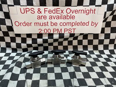 HAM-LET BALL VALVE 1/4'' FNPT, H6810SSN1/4PSS, LOT OF 3, SHIPSAMEDAY #1547W10
