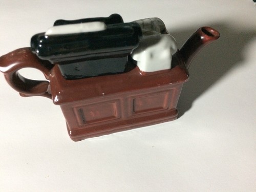 Vintage Rare Pottery Desk Creamer Typewriter Phone Secretary Author Collectible