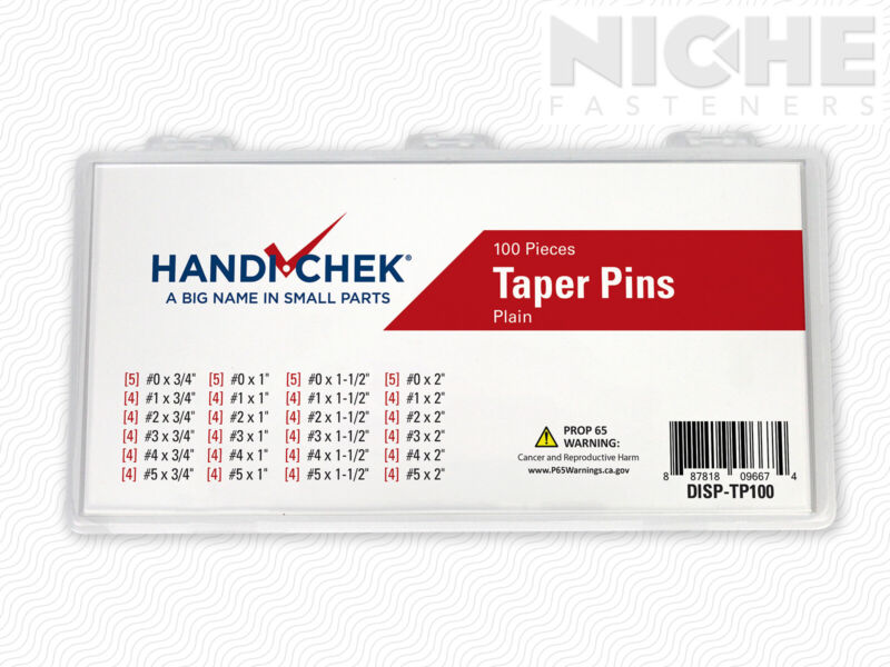 Taper Pin Assort 100pc