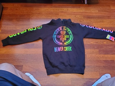 Beaver Creek Pullover Sweatshirt Womens   S Black neon colors 