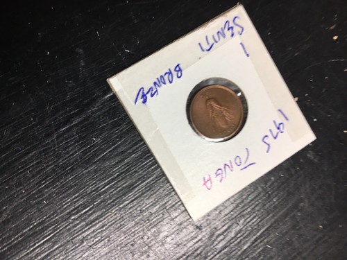 ONE 1975 Tonga 1 Seniti Bronze COIN Circulated FS