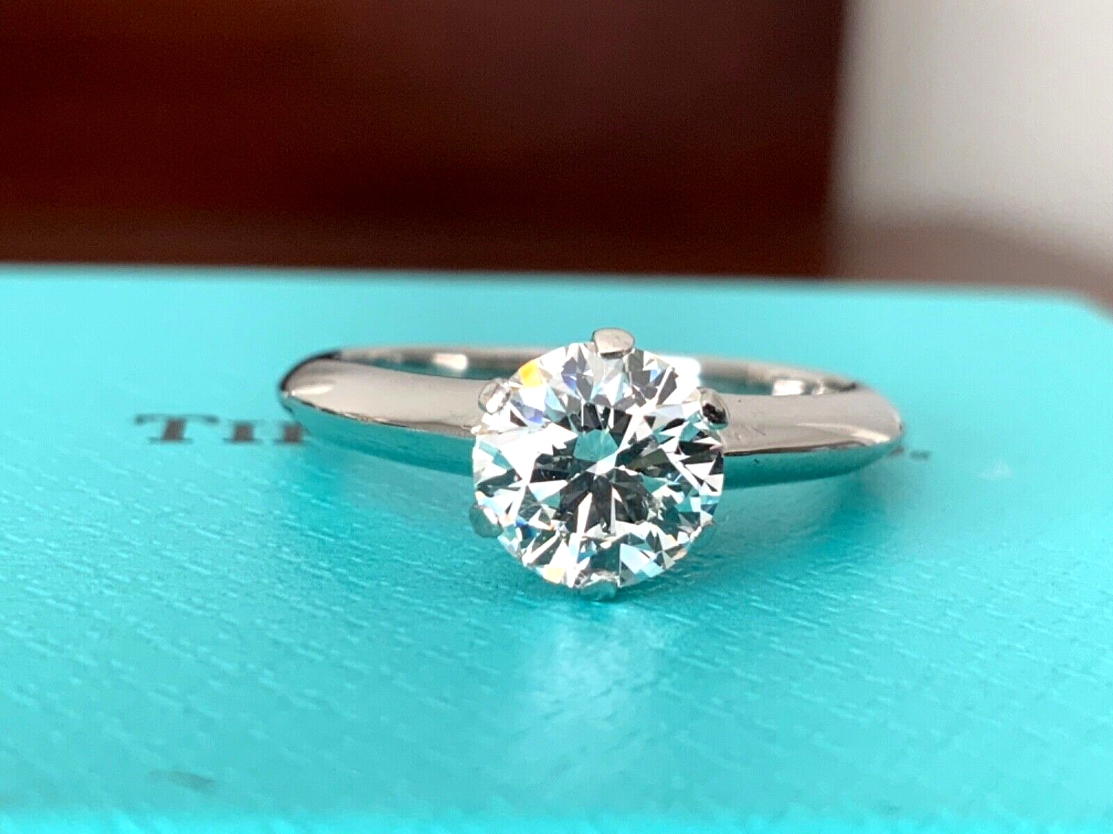 [Aoi ]Tiffany & Co. プラチナ ダイヤモンドリング Tiffany & Co Platinum Diamond Round Engagement Ring .78 CT G