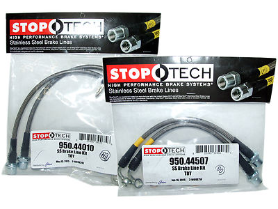 Stoptech Stainless Steel Braided Brake Lines (Front & Rear Set / 44010+44507)