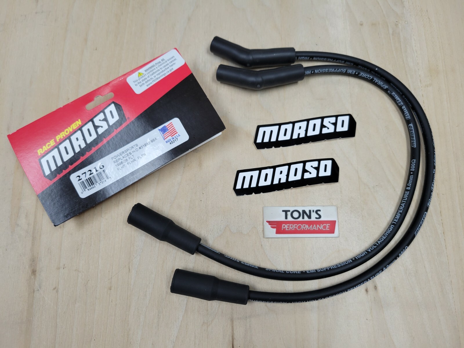 パート1 Moroso 27216 Replacement Plug Wires Harley H-D FLT FLHT FLHR
