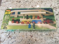 wooden train playset