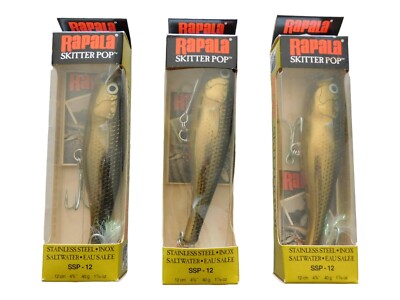RaPaLa SKITTER POP SSP-12 SSGMU (Lot of 3) Vintage Hard to Find Surface Poppers