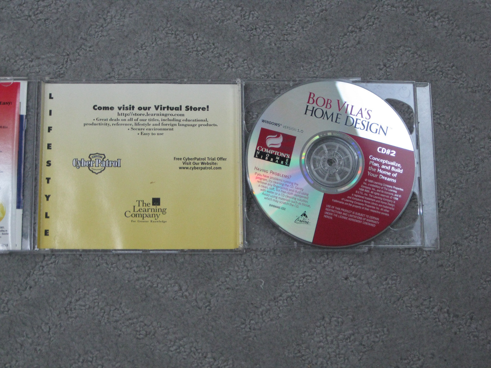 Bob Vila's Home Design Plan & Build Home Of Your Dream(Windows PC,1998)CD's 1&2