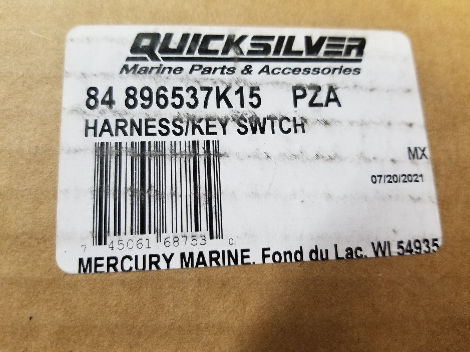 Mercury Mercruiser Quicksilver 84-896537K15 Harness/Key SwItch 896537K15 - Picture 2 of 12