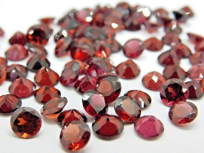 6x6 mm Round Cut AAA+ Natural Mozambique Garnet 10 Pcs Wholesale Lot Gemstones