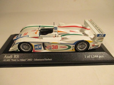 Minichamps 400021338 Audi R8 ALMS Petit LM 2002 Johansson Herbert 1:43 MIB
