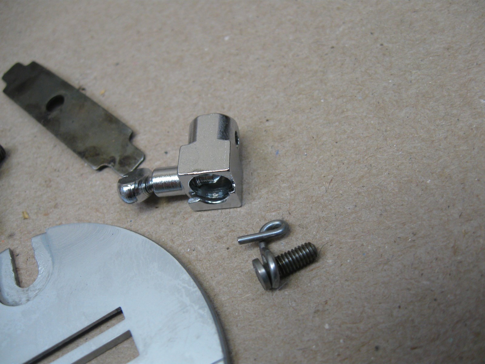 Vtg Singer 457 Stylist Sewing Machine Slide Needle Plates Clamp Foot Spool Pins