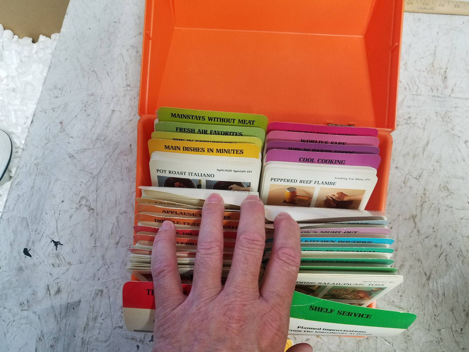 Vintage 1976 Orange Betty Crocker Recipe Card Library Step by Step 720 Ideas