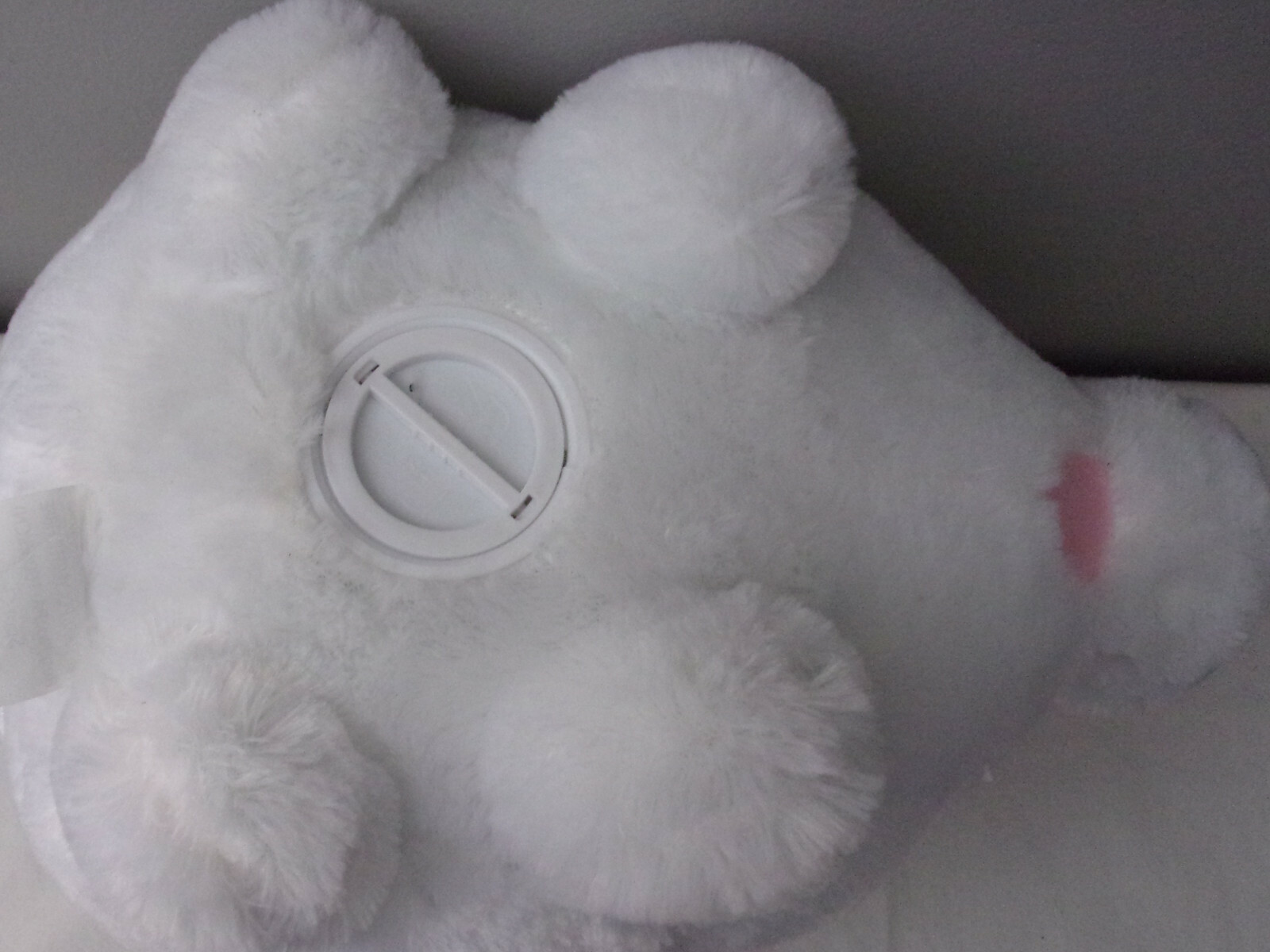 Jumbo White  Plush Piggy Bank FAB NY  Coin Money Storage  NWT