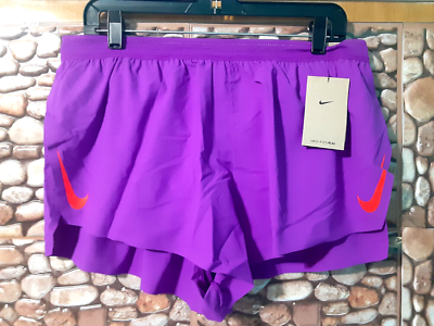 NWT Nike Men's Aeroswift 2” Running Shorts Vivid Purple CJ7837-552 Men's  Size-XL