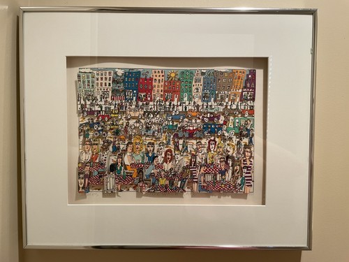 James Rizzi Sidewalk Cafe 1987 hand-signed limited edition