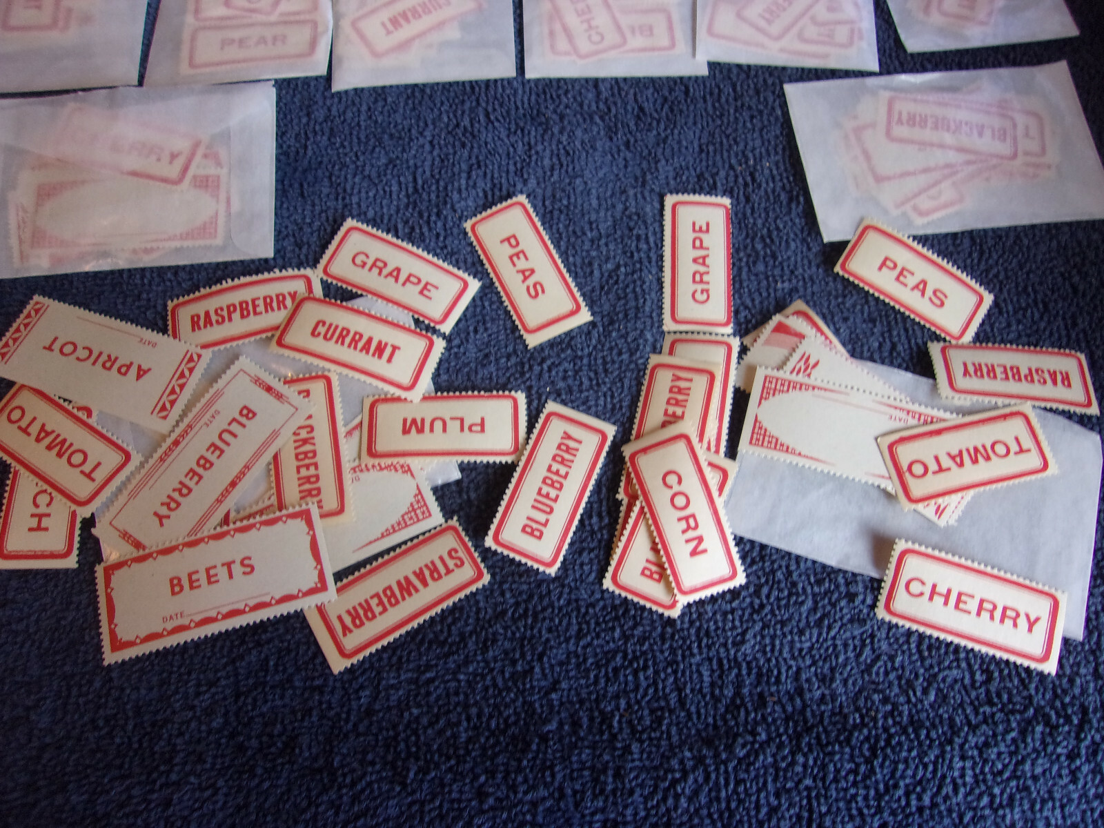 Big Mixed Lot 200 Plus old Canning Jar Labels Orig. Lot of Fruit Flavors Jam