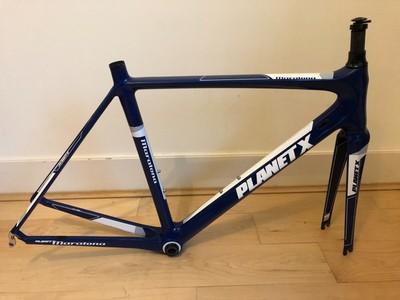Planet X Maratona Carbon Road Frameset 54cm Blue and White 2016