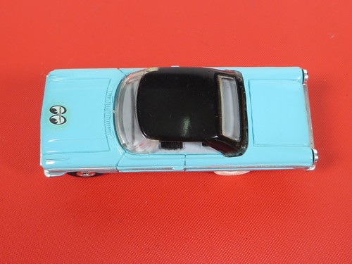 Aurora ThunderJet Tjet 500 1963 Ford Galaxie Hardtop Turquoise/Black HO Slot Car