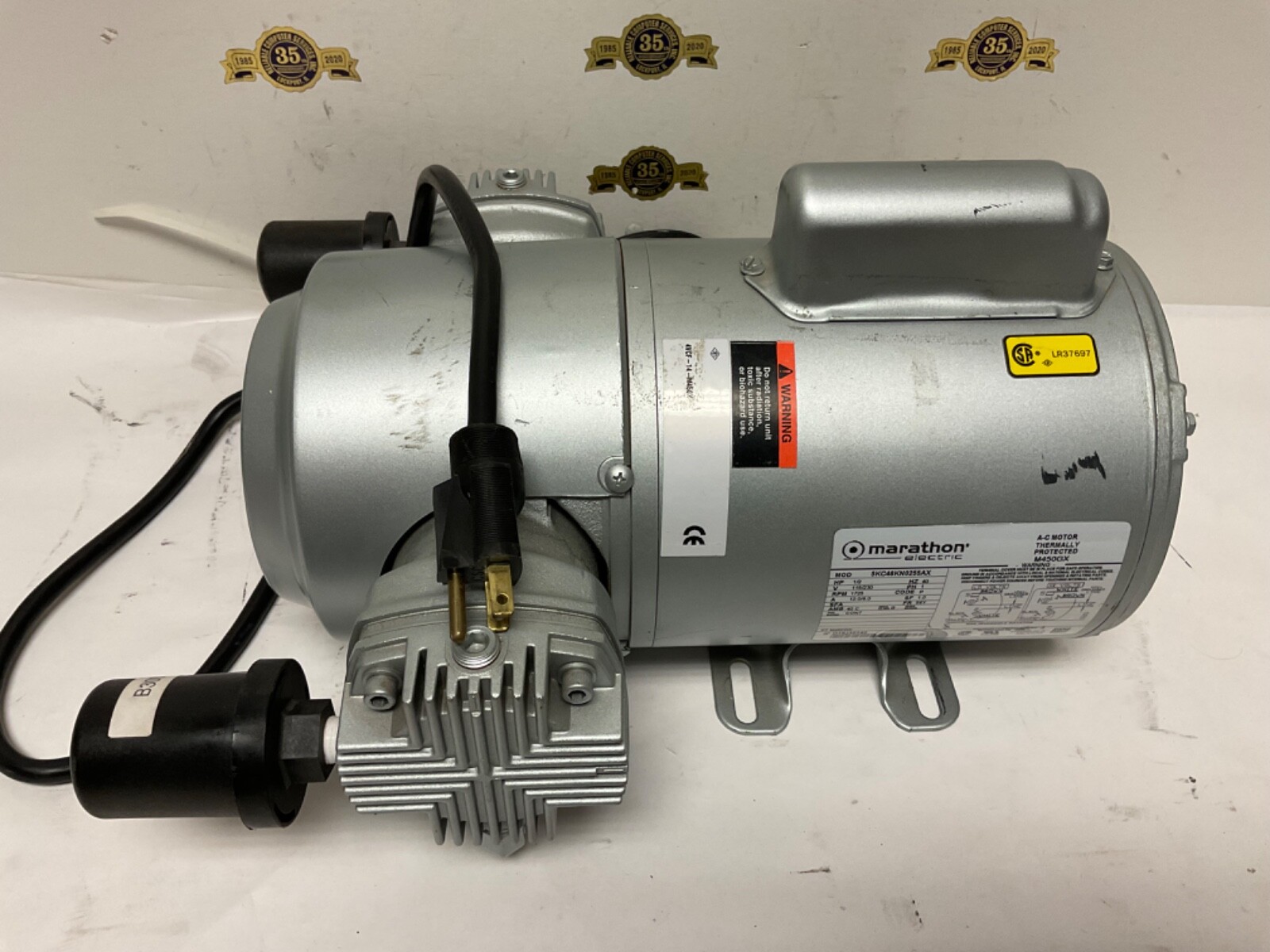 Marathon Electric Vacuum Pump 4VCF-14-M450X 5KC48KN0255AX 1 Marathon Electric Vacuum Pump 4VCF-14-M450X 5KC48KN0255AX 1