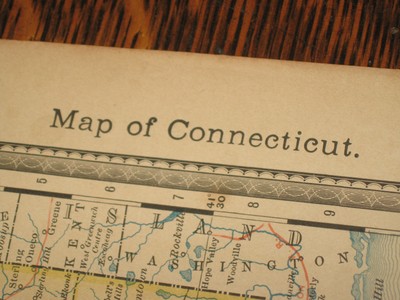 1883 Hardesty's Encyclopedia Map of Connecticut CT USA Copper Plate Print