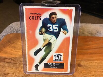1955 Bowman #8 Alan Ameche RC Colts R Corner Ware Fair Cond.