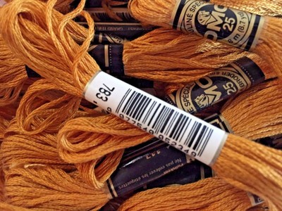 2 Skeins DMC Embroidery Floss 100% cotton 8.7 yds YELLOW,GOLD,TOPAZ +