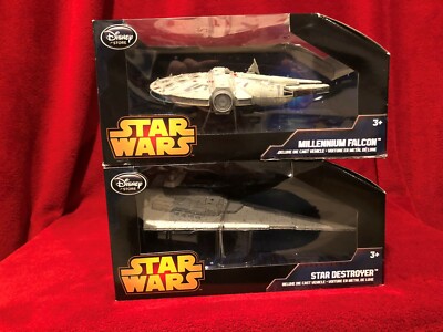 Diecast Star Wars Millennium Falcon/Star Destroyer set( REY THE FORCE) MIB NEW