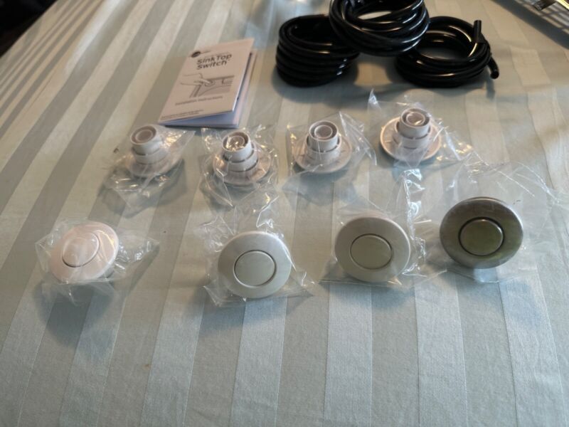 Insinkerator  STC-WHT  White and satin nickel Air Switch push Buttons LOT