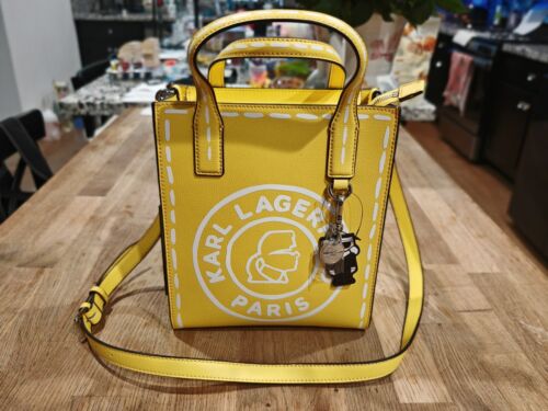 Karl Lagerfeld Paris Nouveau Yellow Medium Tote Crossbody Karl Lagerfeld Paris Nouveau Yellow Medium Tote Crossbody