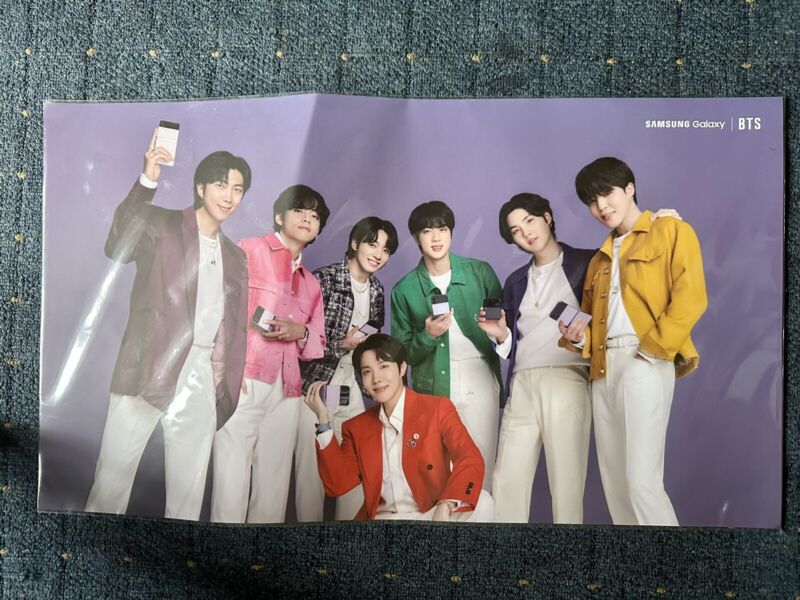 BTS Official Samsung Galaxy Launch Limited Edition London 2022 Poster (Unpacked)