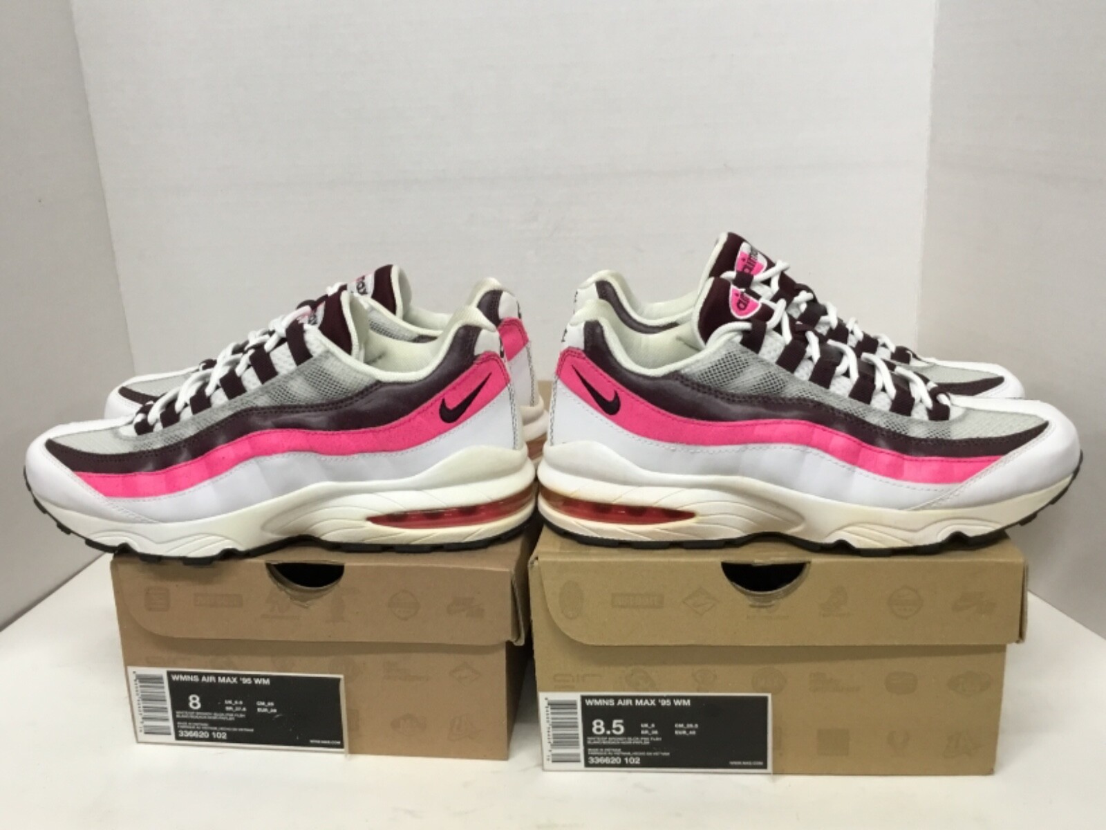 靴 NIKE WMNS AIR MAX 95 PRM Nike Air Max 95 PRM White Black All Over Print Size 10.5