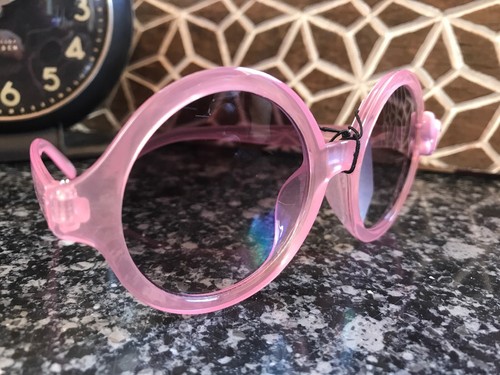 KIDS GIRLS PINK JOHN LENNON WITH BUTTERFLY ELEGANT RHINESTONE SUNGLASSES