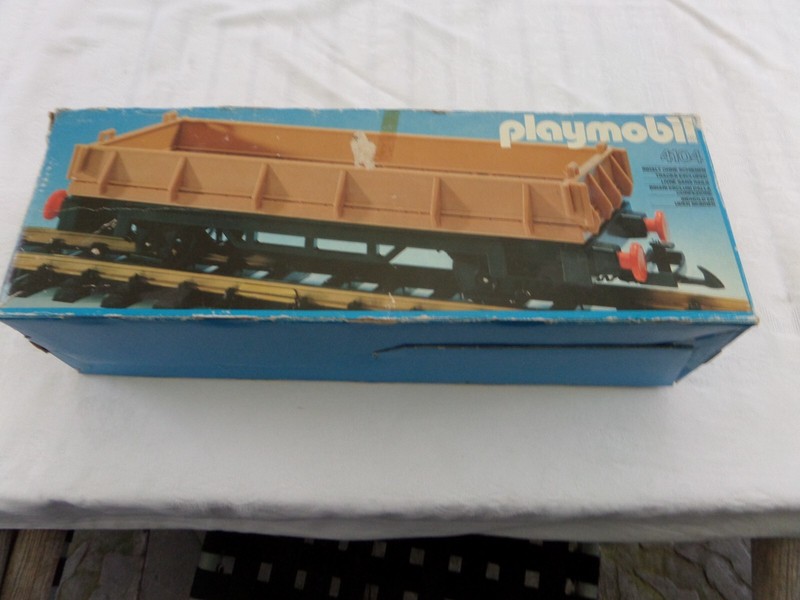 Playmobil Eisenbahn 4104 Niederbordwagen GÃ¼Terwagen Nur Leerkarton!!! Ersatzteil